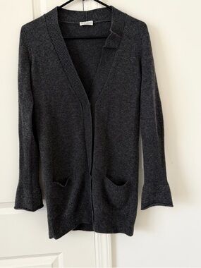 Brunello Cucinelli Y2K Style 100% Cashmere Women’s Cardigan Gray Pockets Small